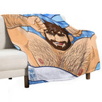 ADAM LIKES BEDTIME Quick-dry Throw Blanket