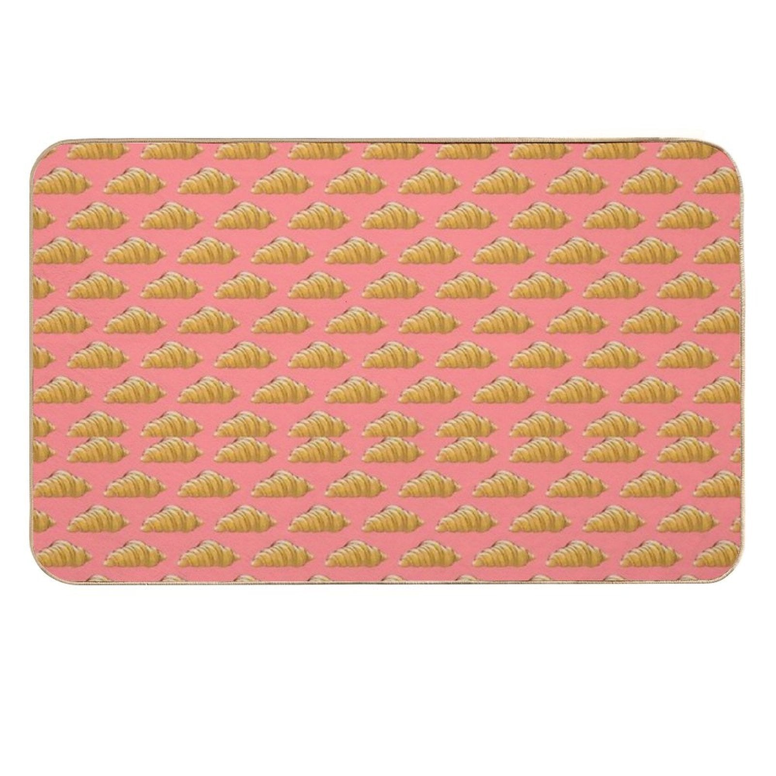 Croissant Seamless Pattern  Multi-Purpose Bath Mat