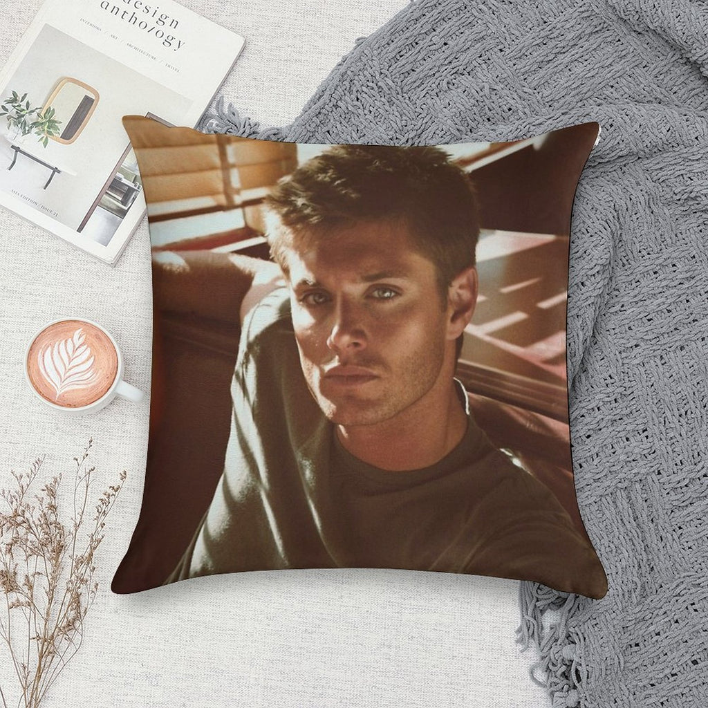 Jensen Ackles Soft Ultra-Soft Texture Throw Pillow