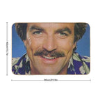 Tom Selleck Funny Face Mask Magnum P.I. Style  Rapid-Drying Bath Mat