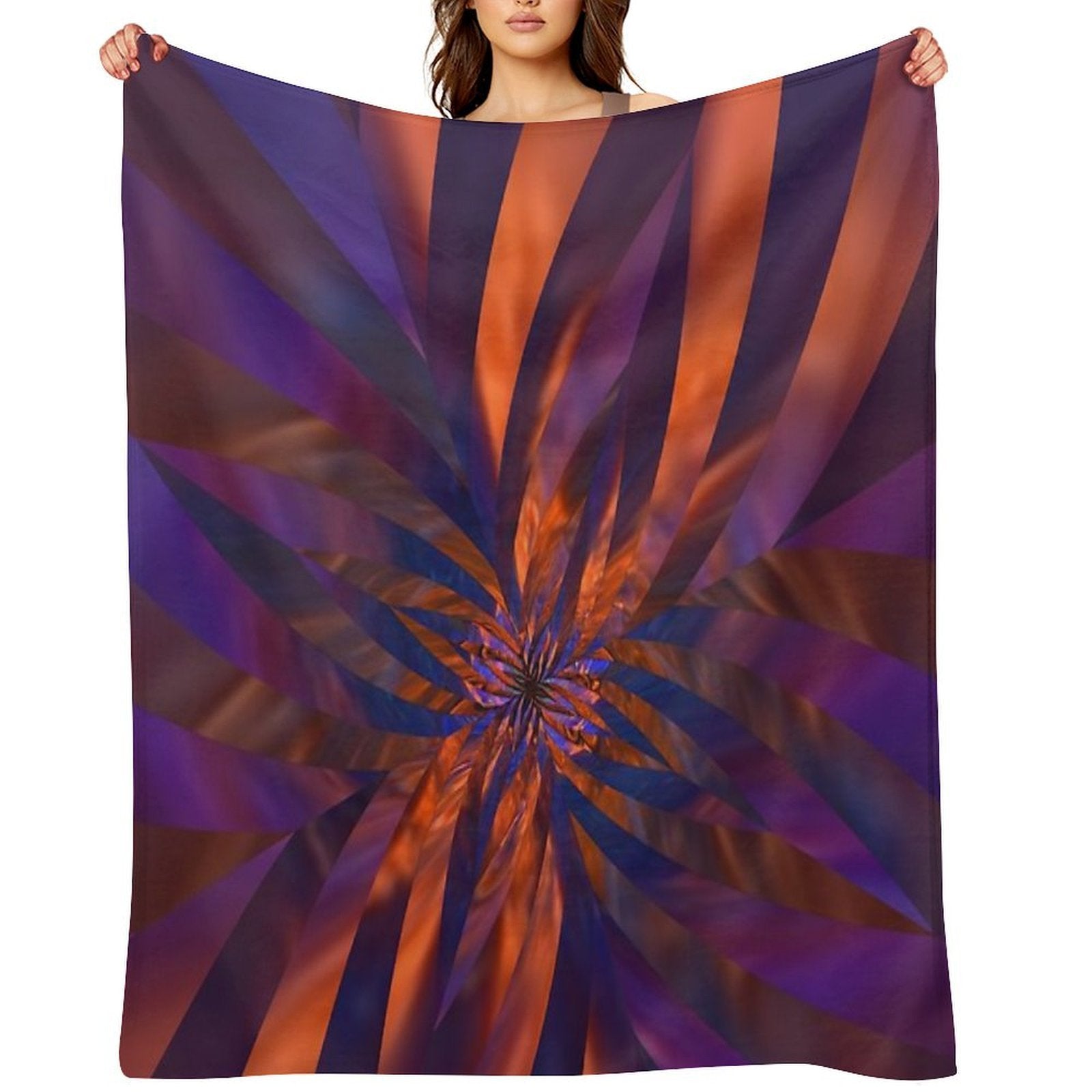 Abstract in Orange And Purple Comfort Throw Blanket