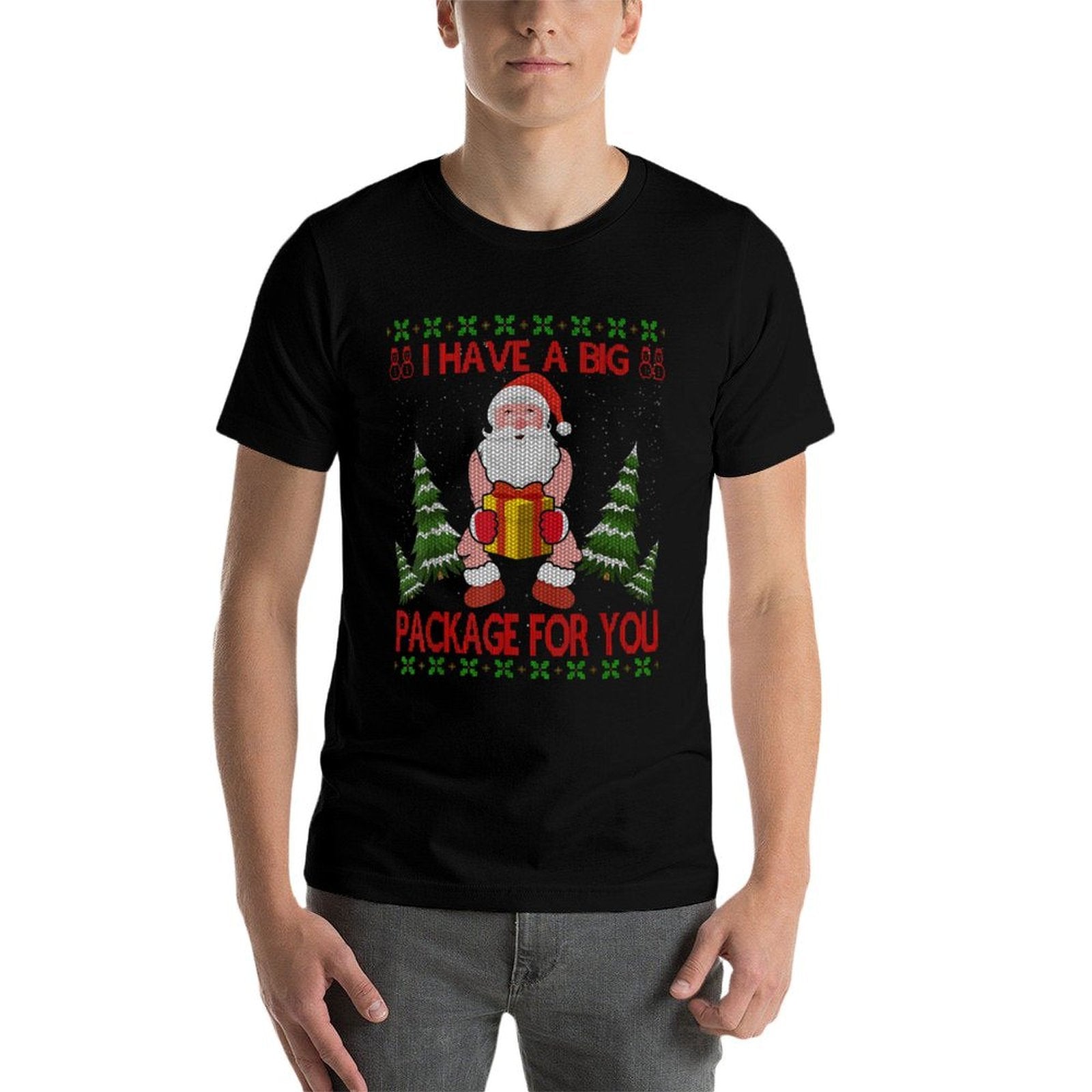 I Have Big Package for You Santa Claus  Huge Box Christmas  Soft T-Shirt