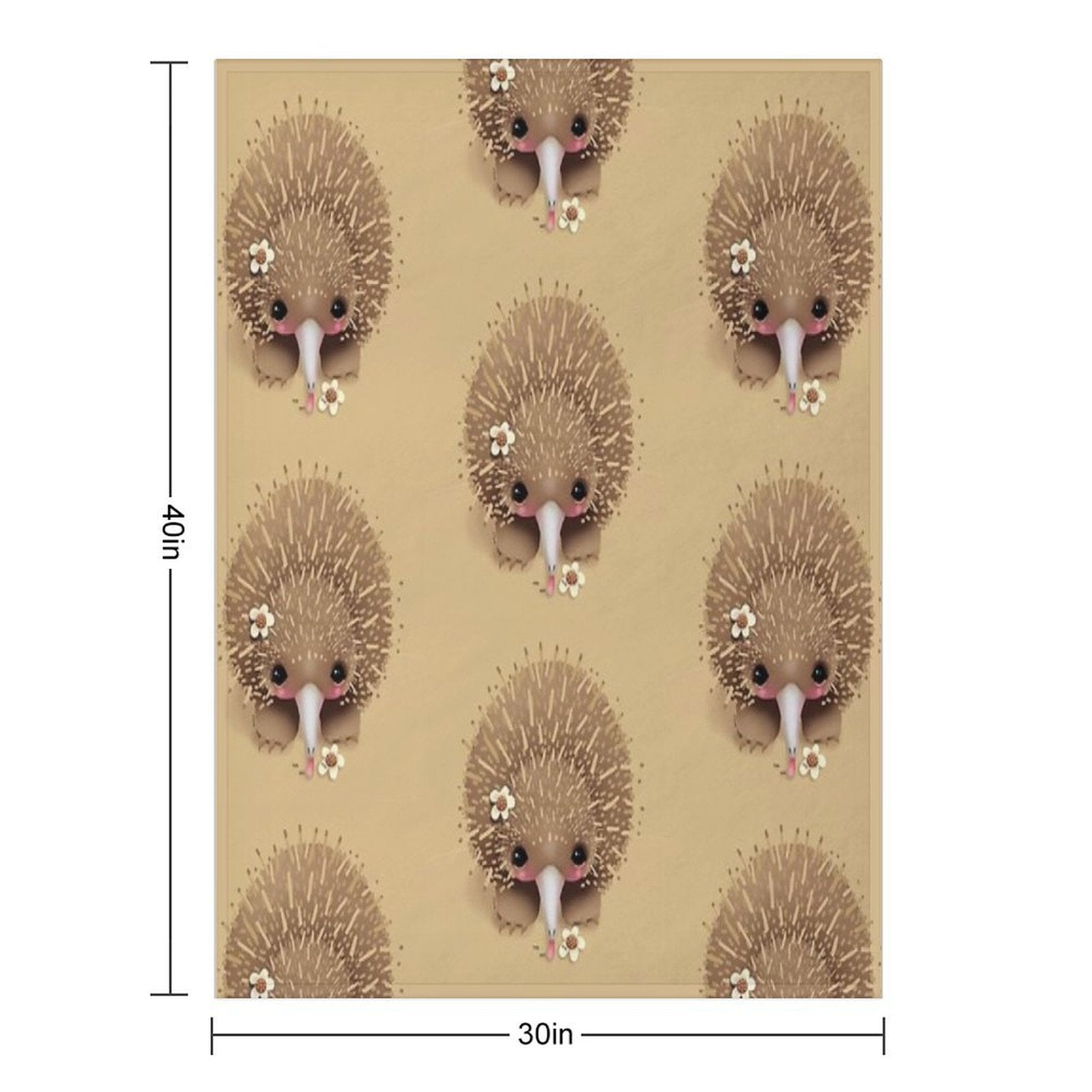 Baby Echidna Easy Care Throw Blanket