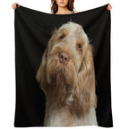 Head Tilt Spinone – Curious Gaze by Heidiannemorris © Anti-pilling Throw Blanket