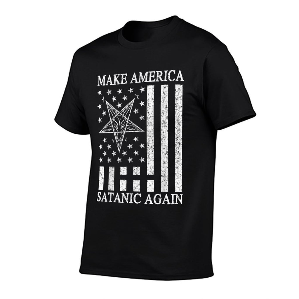 Make America Satanic Great Again Funny Gift  Summer-ready Fabric T-Shirt