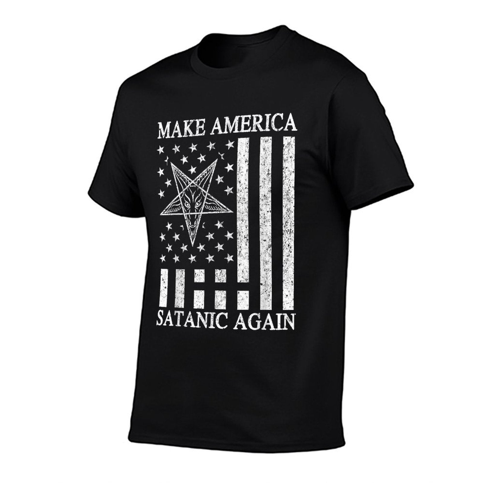 Make America Satanic Great Again Funny Gift  Summer-ready Fabric T-Shirt