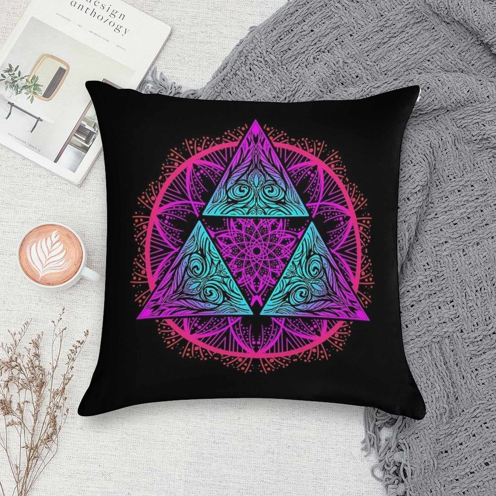Neonforce Soft Shrink-Resistant Throw Pillow