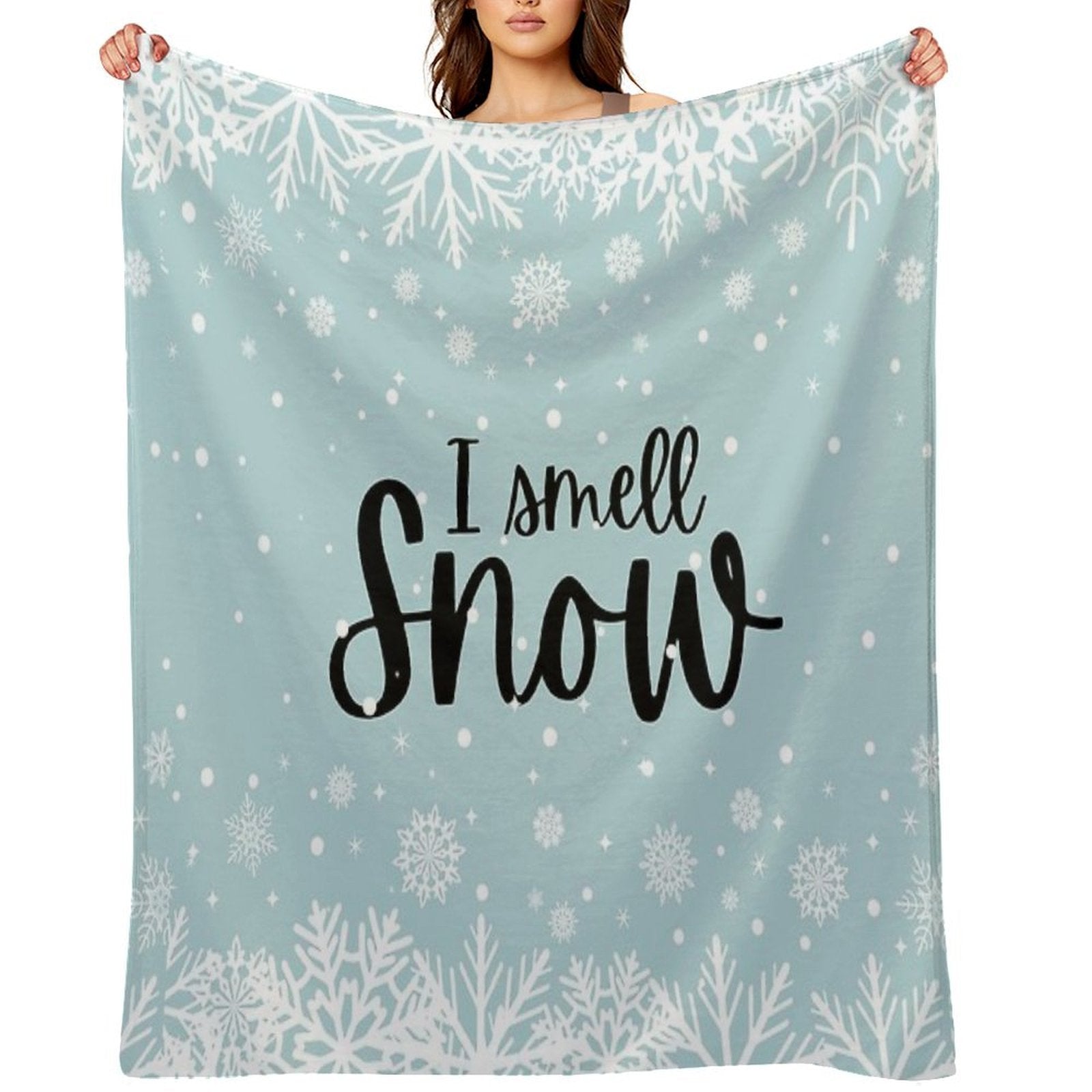 I Smell Snow Wrinkle-free Throw Blanket