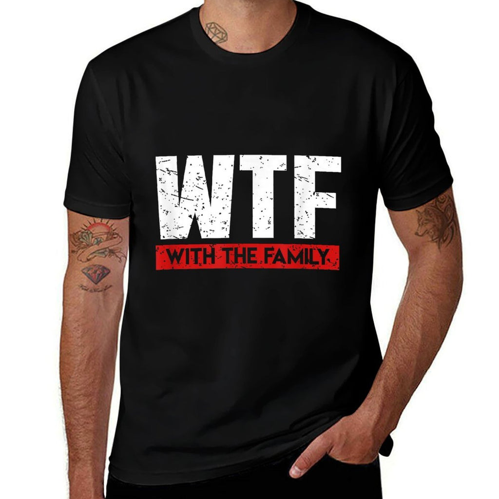 WTF With The Family On Vacation Funny Gag Gift  Oversized Silhouette T-Shirt