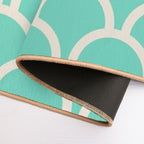 Scallop Green Durable Bath Mat