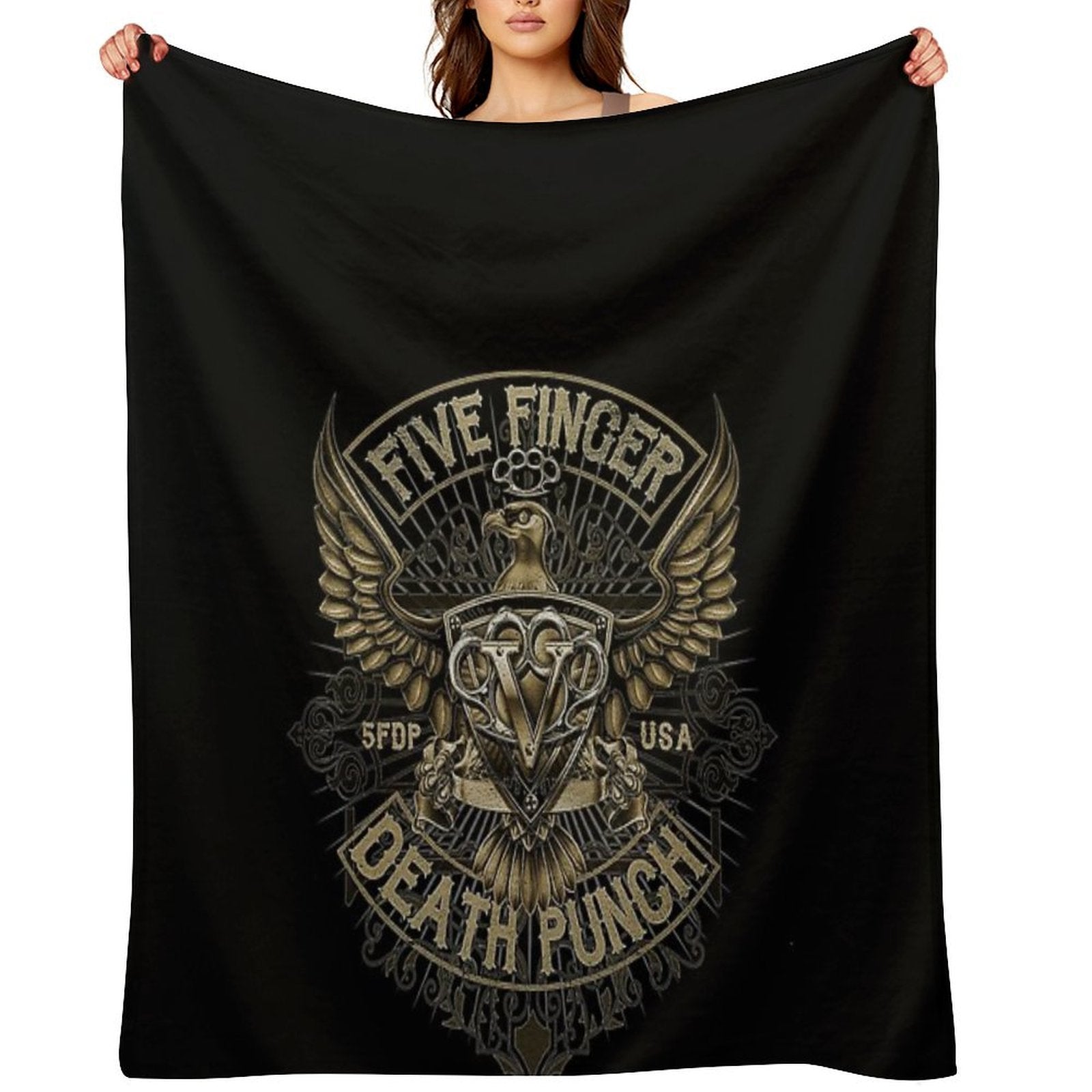 5FDP - Iron Skull Sustainable Throw Blanket