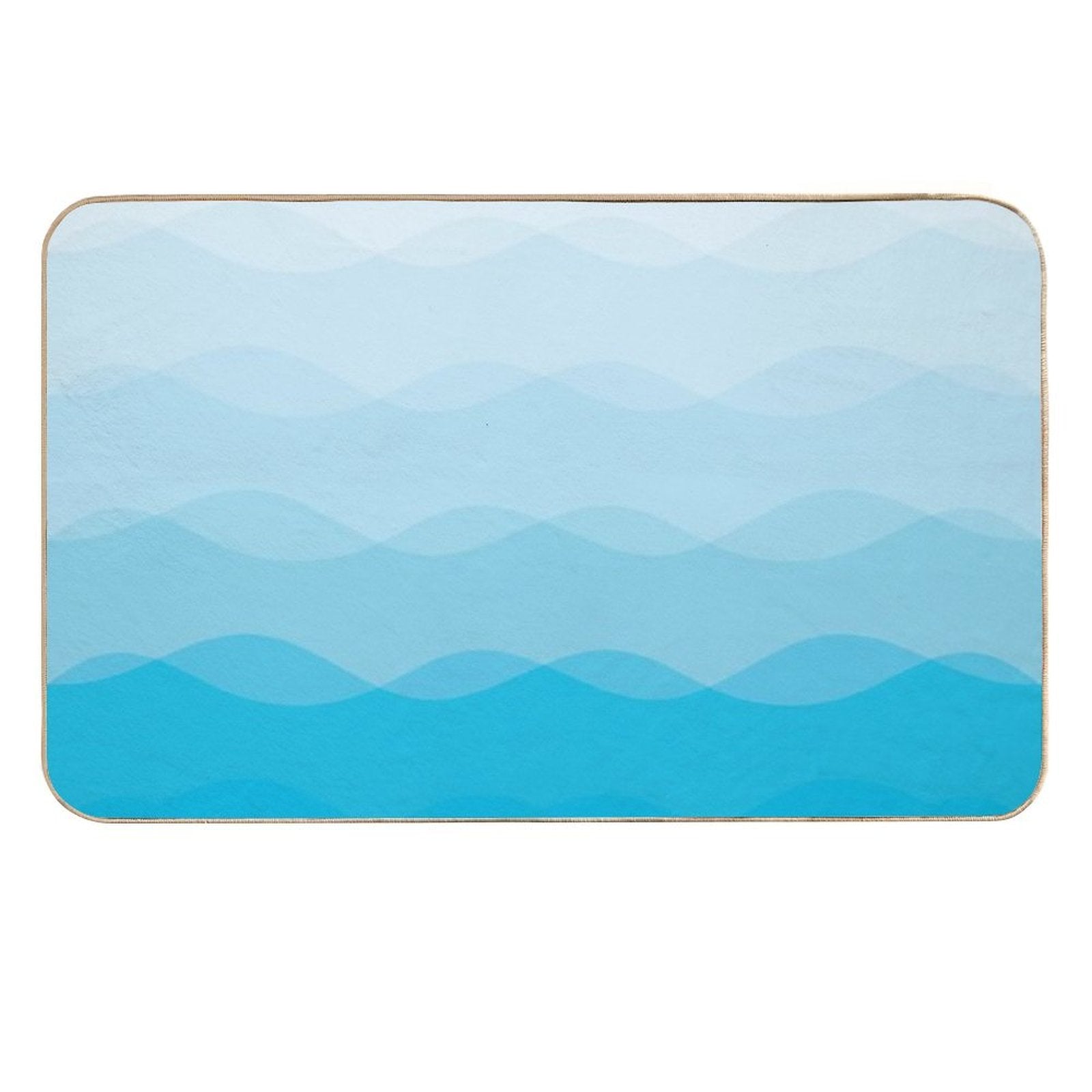 Blue Cool Dreamy Waves Flow  Multi-Purpose Bath Mat