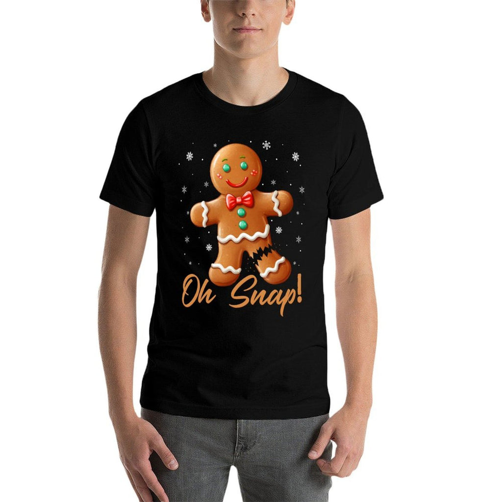 Funny Oh Snap Gingerbread Cookie Christmas  Trendy Pattern T-Shirt