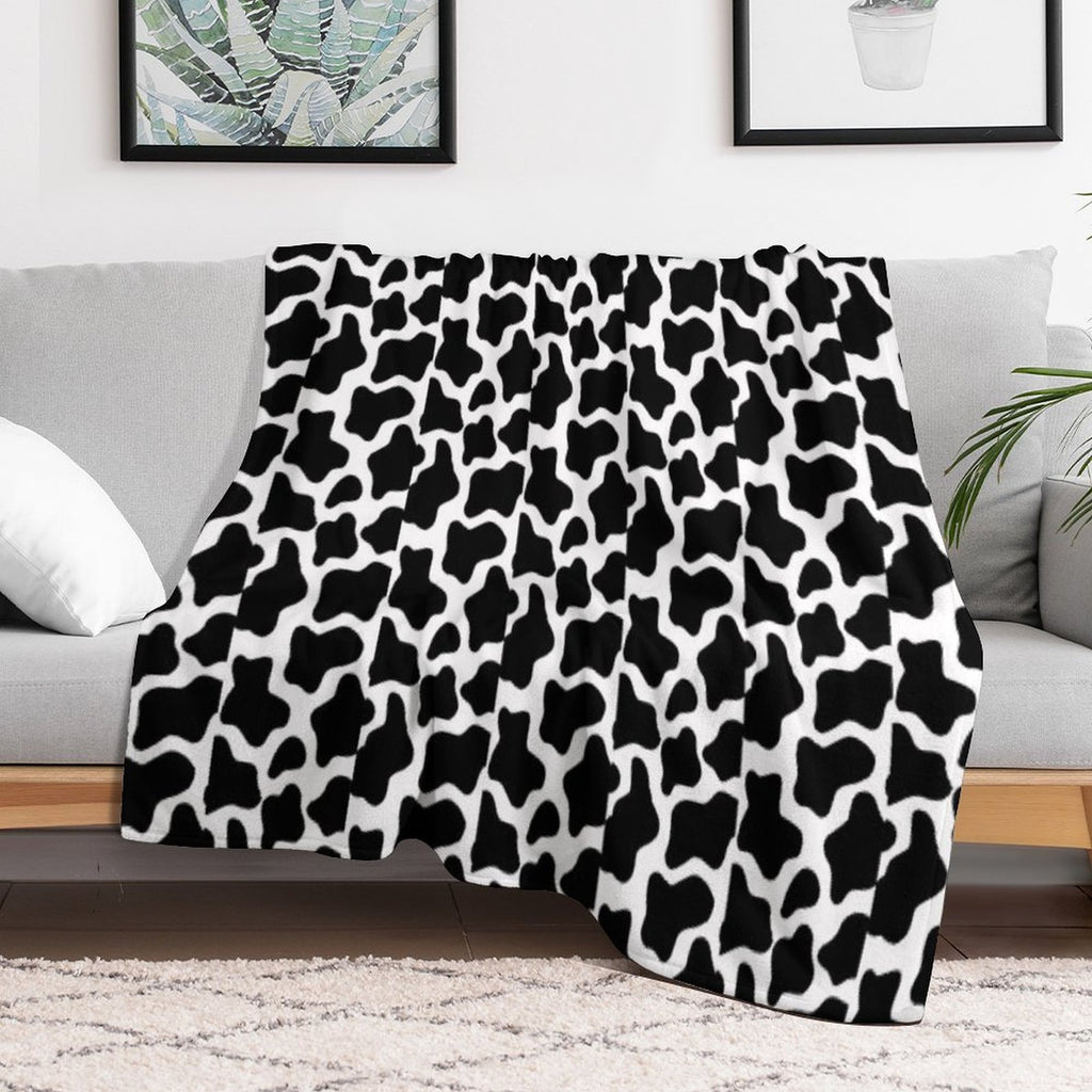 Cow Print Velvety-soft Throw Blanket