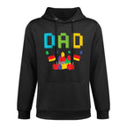 Dad Master Builder Building Blocks Bricks Matching Family Pilling-Resistant Hoodie
