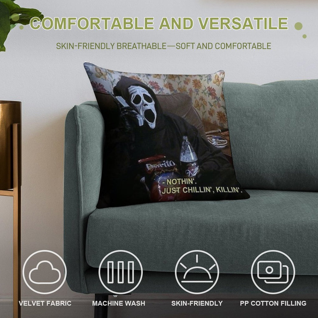 Just Chillin', Killin' Soft Ultra-Soft Texture Throw Pillow