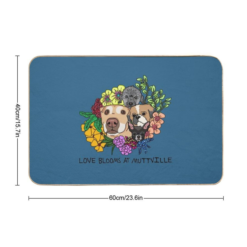 Love Blooms at Muttville!  Versatile Bath Mat