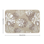 Sand Tropical Leaves  Slip-Resistant Bath Mat