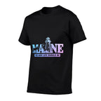 Maine Lighthouse Elk Lobster Pride Vintage Souvenir  Polyester Blend T-Shirt