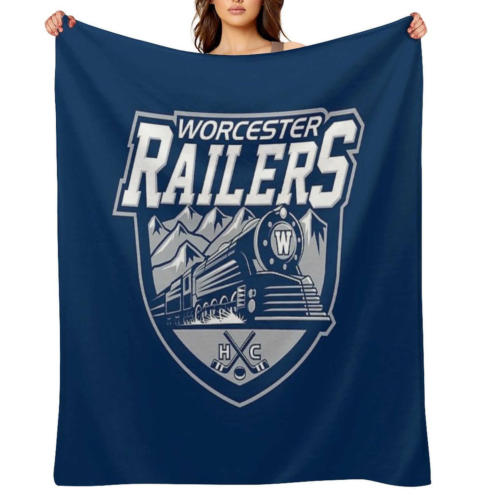 The Worcester Railers Premium Throw Blanket
