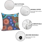 River Gathering Soft Easy Maintenance Throw Pillow