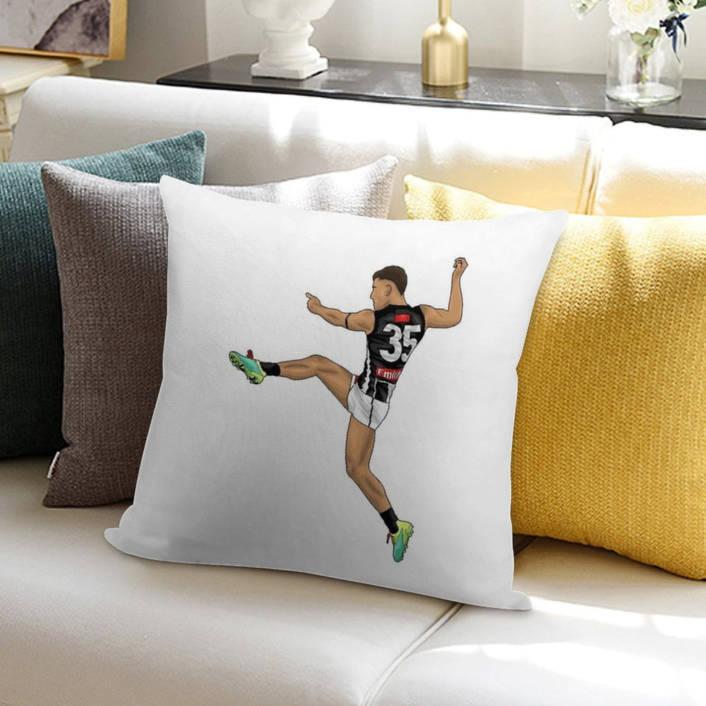 Nick Daicos Soft Reinforced Edging Throw Pillow