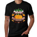 Funny Merry Thanksmas Festive Thanksgiving Christmas Pumpkin  Slim-fit Cut T-Shirt