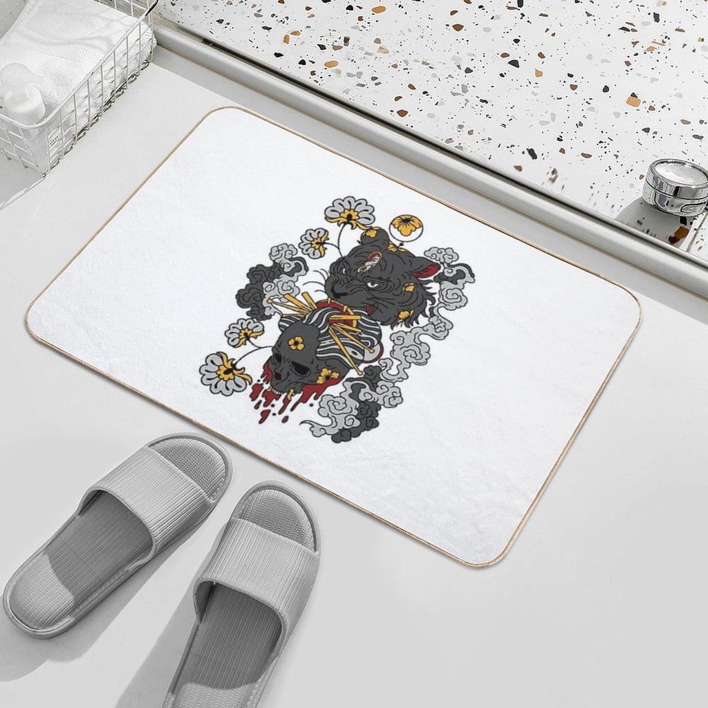 Tiger Dead Geisha  High-Traffic Bath Mat