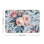 Watercolor Lavender Floral Seamless Design  Easy Maintenance Bath Mat