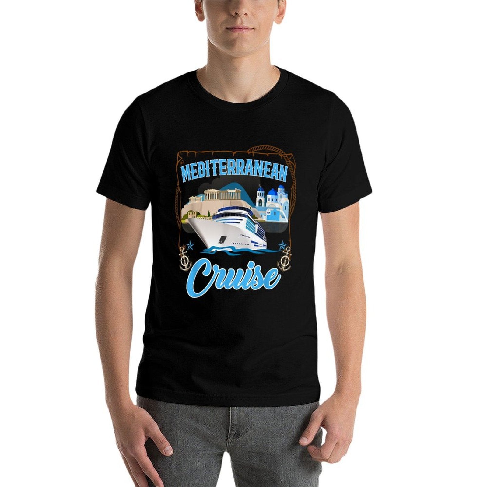Mediterranean Cruise Tshirt for Men, Women, Boys And Girls  Slim-fit Cut T-Shirt