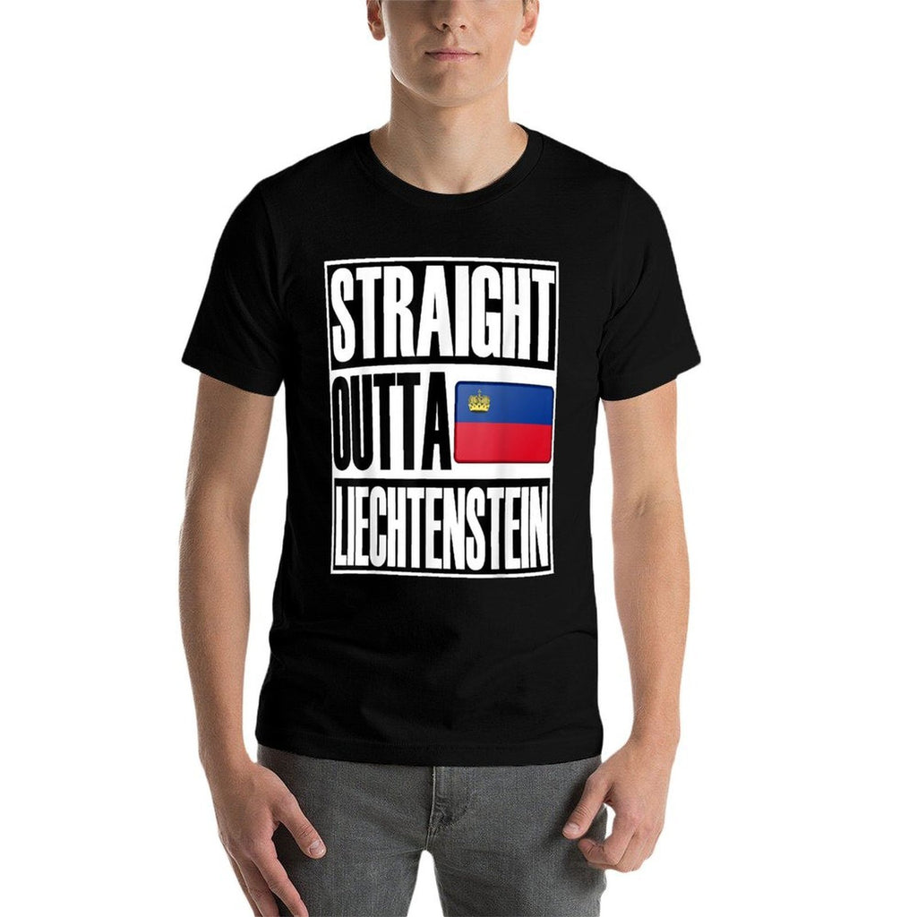 Storecastle Straight Outta Liechtenstein Funny Gift  Trendy Pattern T-Shirt