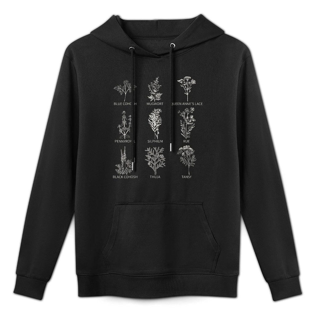 Vintage Botanical Feminist Empowerment Aesthetic Wildflower Layering Staple Hoodie