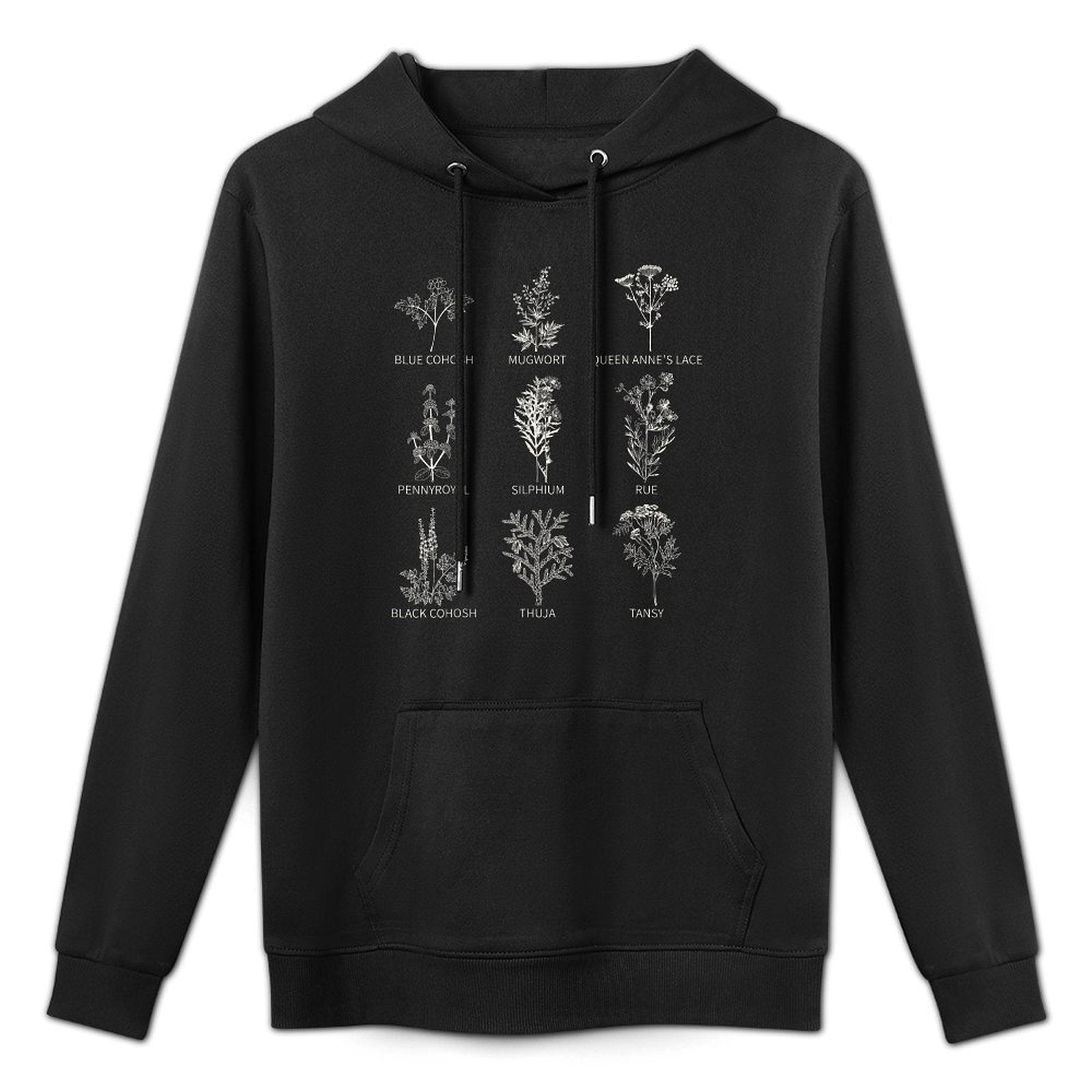 Vintage Botanical Feminist Empowerment Aesthetic Wildflower Layering Staple Hoodie