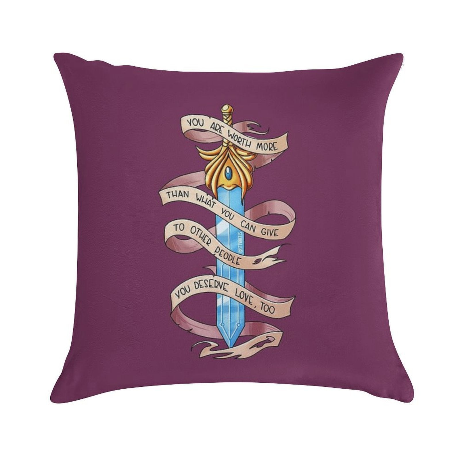 You Deserve Love Too Soft Shrink-Resistant Throw Pillow