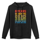 8th Birthday Gift 8 Years Old Being Awesome Shape Retention Hoodie
