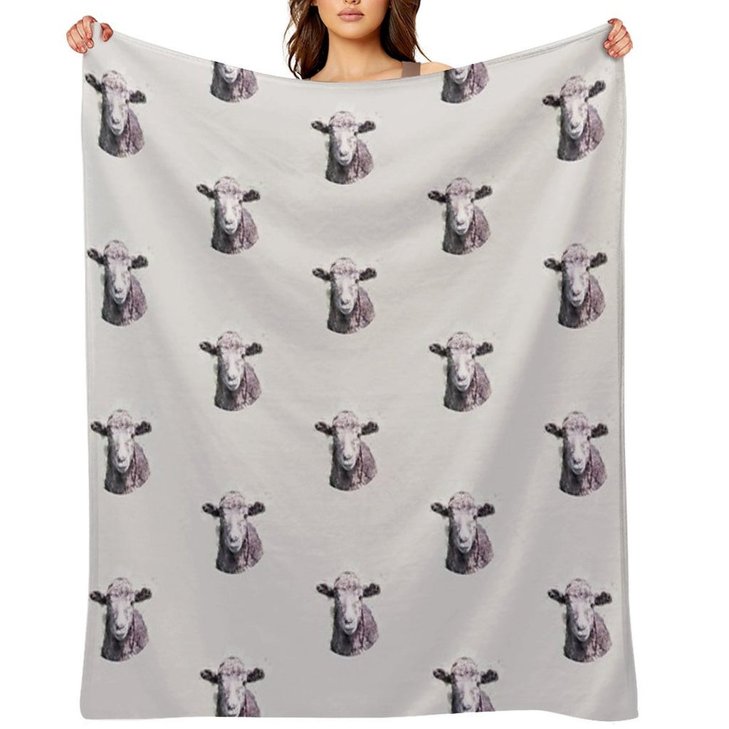 Herdwick Lamb (Lake District Sheep) Watercolour Compact Throw Blanket