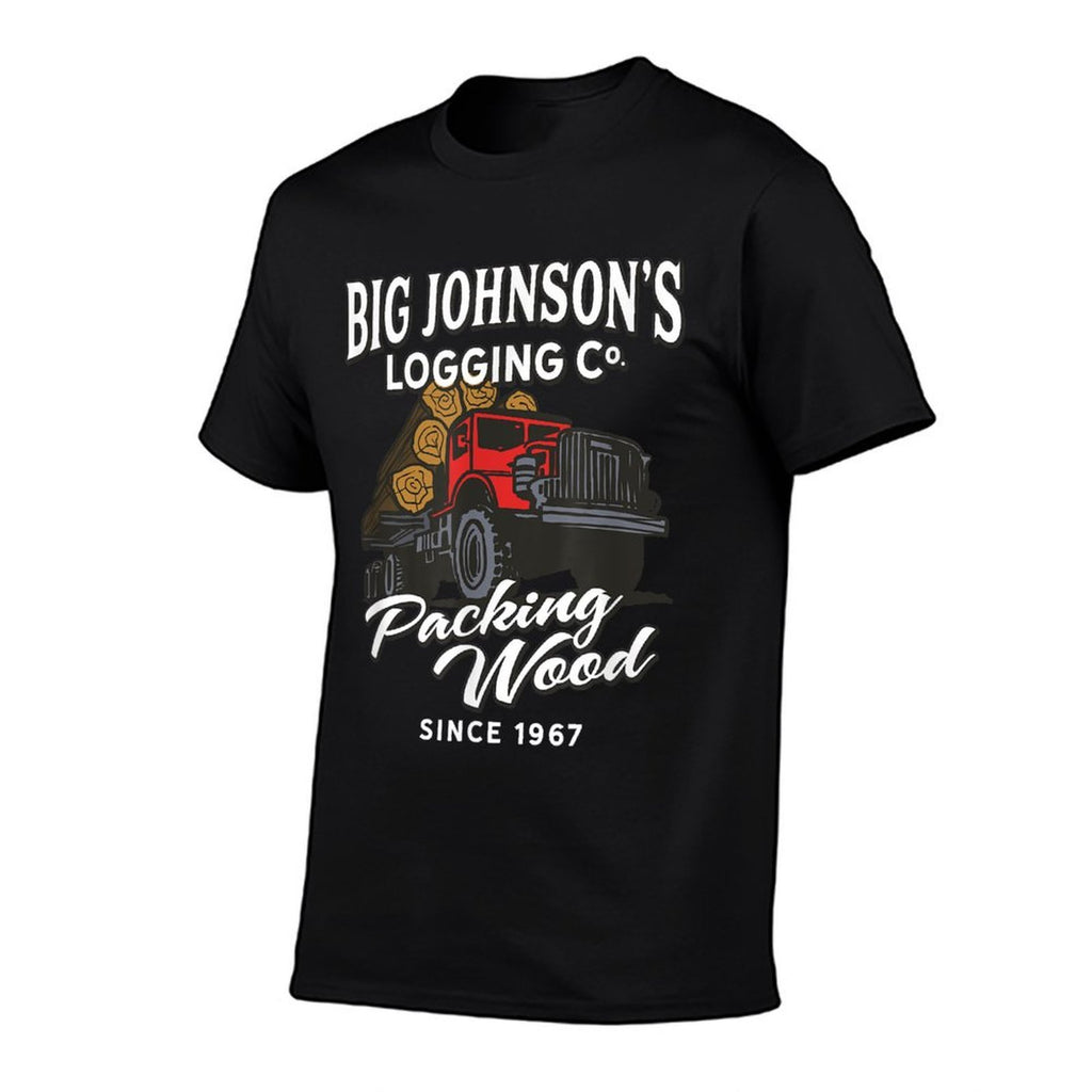 Big Johnsons Logging Co. Packing Wood Funny Logger  Graphic-printed T-Shirt