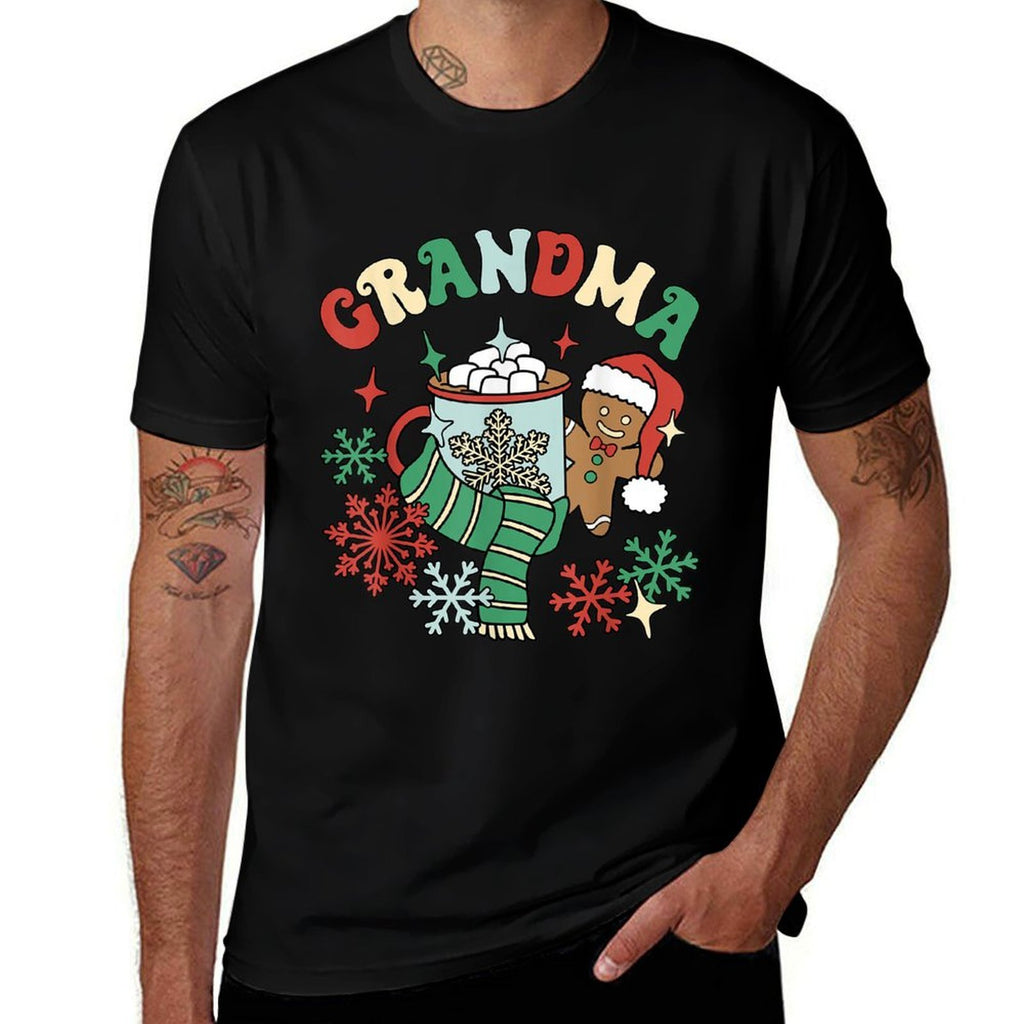 Grandma Hot Cocoa Gingerbread Matching Family Christmas  Slim-fit Cut T-Shirt