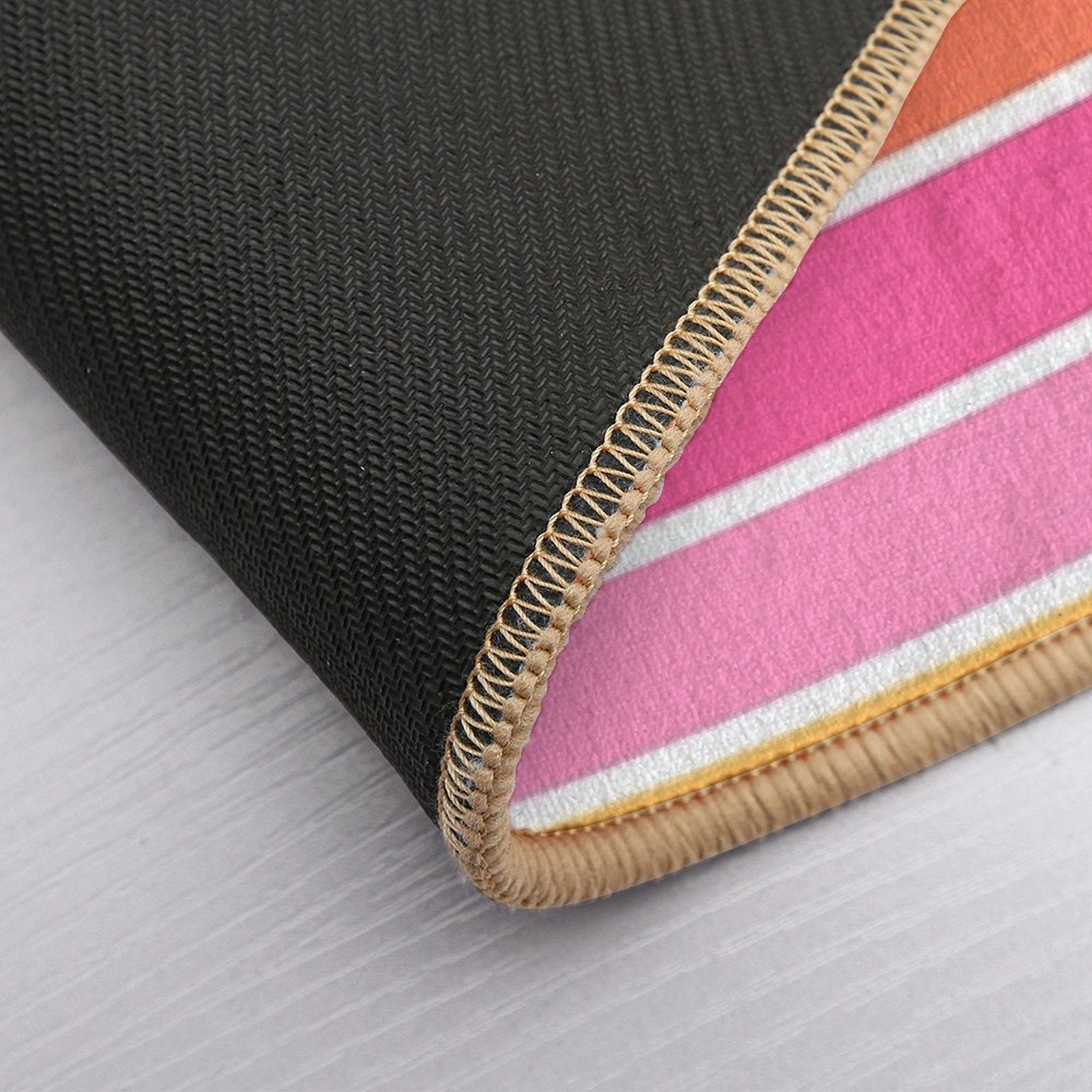 Fruit Salad Stripes - Horizontal  Non-Slip Bath Mat