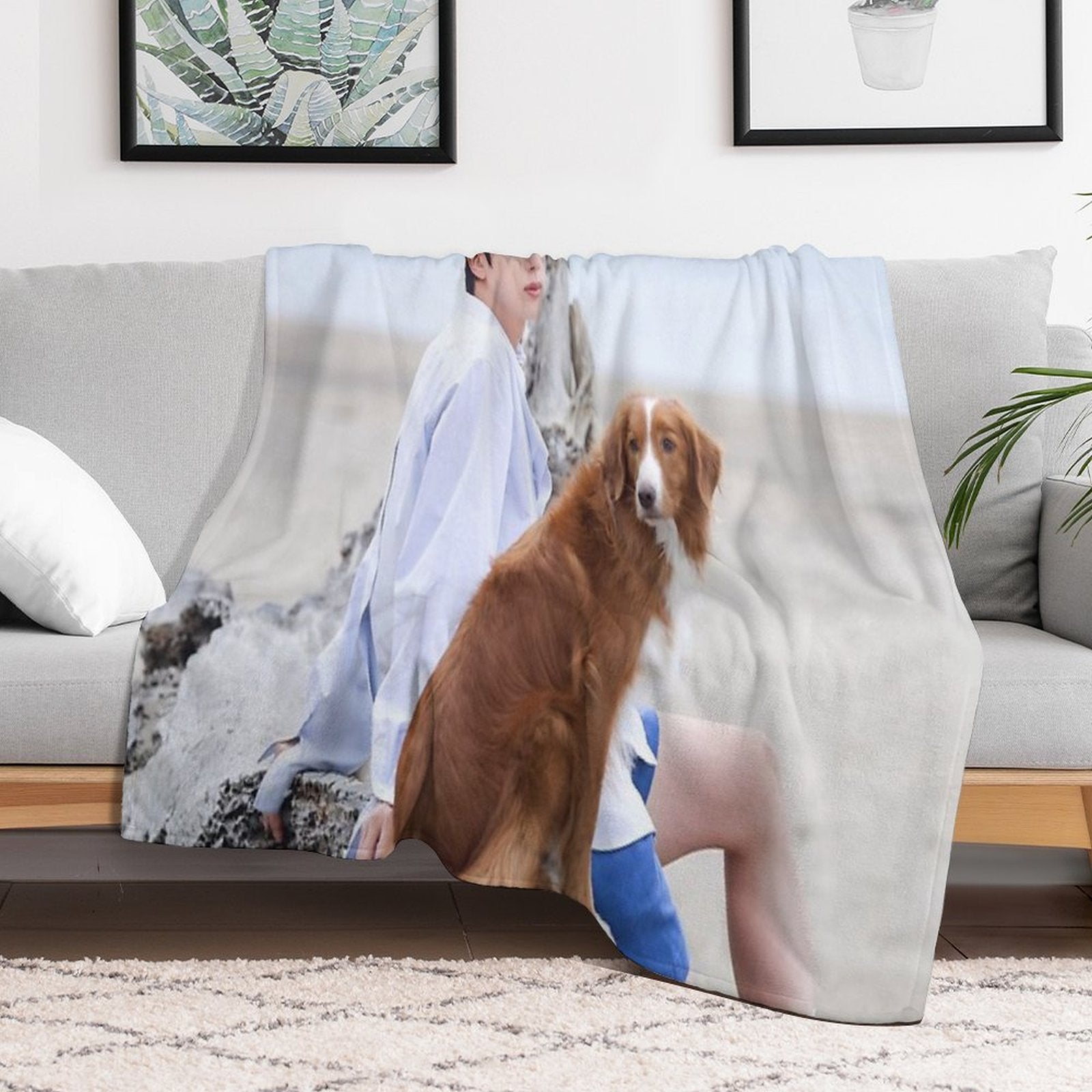 JIN BTS All-season Throw Blanket