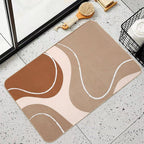 Abstract Minimalist  Rapid-Drying Bath Mat