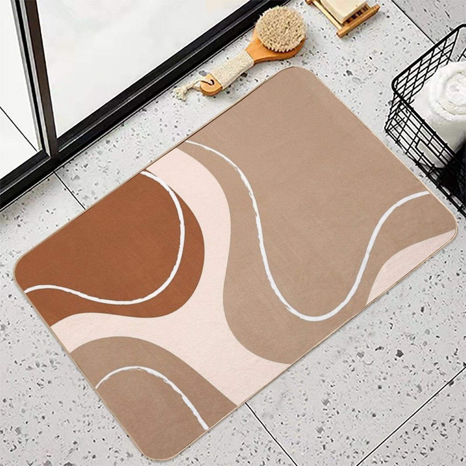 Abstract Minimalist  Rapid-Drying Bath Mat