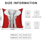 Crimson Elephant Soft Shrink-Resistant Throw Pillow
