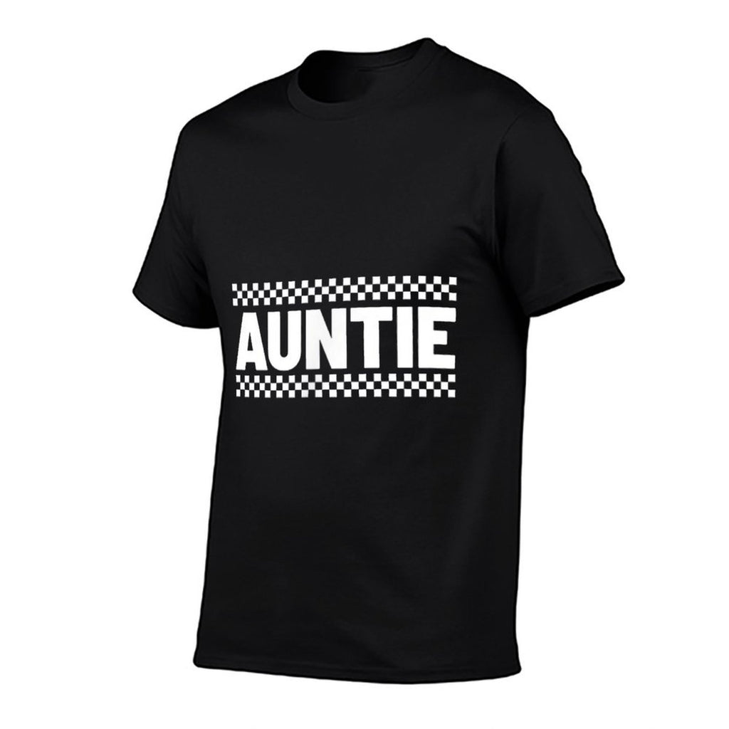 Auntie Hosting Race Car Pit Crew Checkered Birthday Party  Lightweight T-Shirt
