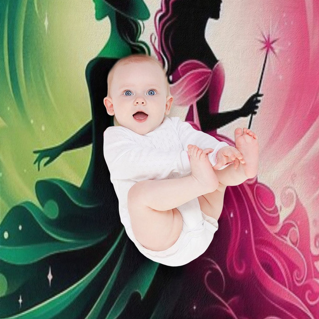 Elphaba & Glinda Wicked The Musical Defying Gravity Wrinkle-free Throw Blanket