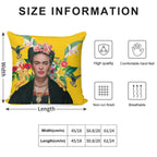 Frida Kahlo And Flowers Exotic Parrots Hummingbird ,Frida Kahlo Soft Multiple Sizes Throw Pillow