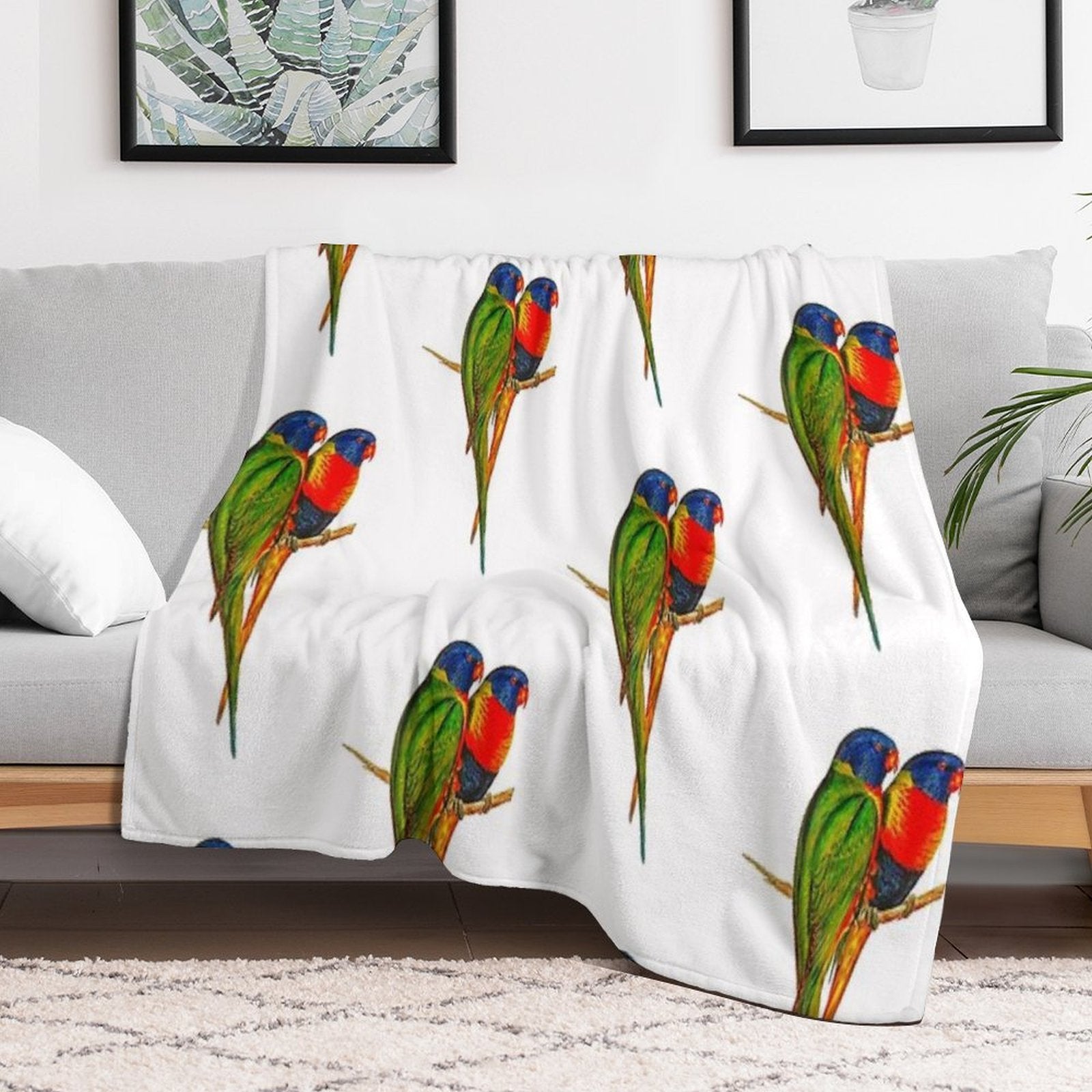 Rainbow Lorikeet Bird Australian Durable Throw Blanket