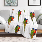 Rainbow Lorikeet Bird Australian Shrink-resistant Throw Blanket