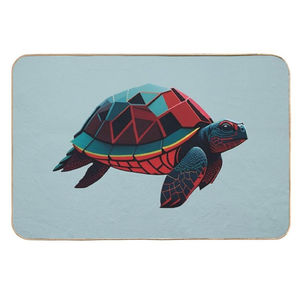 Geometric Sea Turtle  Toxin-Free Bath Mat