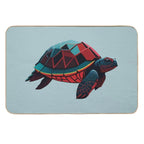 Geometric Sea Turtle  Toxin-Free Bath Mat